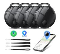 Air Tracker Tag 4-Pack: Tracker Item Finder For Apple Find My APP (iOS Only), 120dB Alarm Volume, Replaceable Battery, IP68 Waterproof, For Locate Keys, Luggage, Handbags, Wallets, Includes Lanyard.