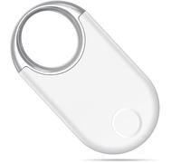 Air Tracker Tag, Bluetooth Item Finder Work with Apple Find My (iOS Only), 5.3 Bluetooth Tracker for Luggage/Key/Suitcases/Backpack, Replaceable Battery, Light White/1 Pcs