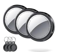 Air Tracker Tag Compatible with Apple Find My (iOS Only), Smart Tag with Protective Case/Keychain, Item Finder Bluetooth for Luggages/Wallets, 100dB Beep, Replaceable Battery, IP68 Waterproof, 3-Pack