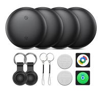 Air Tracker Tag for Android & iOS, Dual System Air Smart Tags-4 Pack, Compatible with iOS Find My or Google'S Find Hub App, Bluetooth Tracker Tag Item Finder for Keys,Luggages,Backpack,Wallet