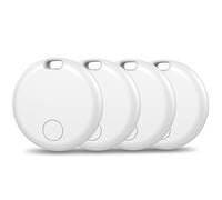 Air Tracker Tag Tracker Bluetooth Item Finder-4 Pack, Compatible with Apple Find My APP (iOS Only) Replaceable Battery,IP67 Waterproof,Suitable for Luggage,Bags,Car,Wallets,Backpacks,Keys Finder,White