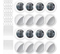 Air Tracker Tags 16 Pack White, Bluetooth Item Finder-4 Pack, Compatible with Apple Find My APP (iOS Only), 100dB Beep, Smart Tag Replaceable Battery, air tag and Locator for Keys/Luggage/Wallets.