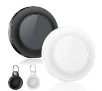 Air Tracker Tags 2 Pack, Item Locator Compatible With Apple (IOS Only) Replaceable Battery, Item Finder For Keys,Luggage,Suitcase etc, IP67 Waterproof Smart Tracker Air Tag-2 PCS with Holder Keychain