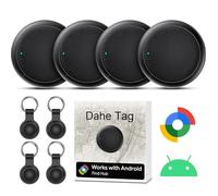 Air Tracker Tags-4 Pack Android or iOS, Apple & Android Tracker Tags, Bluetooth Tracker Smart Tag Works with Google'S Find Hub and Apple Find My App, Key Locator Wallet Finder with Sound