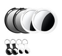 Air Tracker Tags 4 Pack [Apple MFi Certified] Pair with Apple Find My(iOS Only) Smart Bluetooth Tracking Tags Key Finder Item Locator Waterproof Worldwide Tracker for Pets Wallet Backpack Dogs Luggage