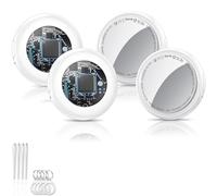 Air Tracker Tags-4 Pack Bluetooth Item Finder Compatible with Apple Find My APP (iOS Only), 100dB Beep Smart Tag, Replaceable Battery, Item Finder and Locator for Keys/Luggage/Bags/Wallets etc., White