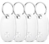 Air Tracker Tags-4 Pack, Bluetooth Tracker Works with Apple Find My APP (iOS Only), Keys Finder and Item Locator for Luggage, Backpack, Suitcases, Replaceable Battery, IP67 Waterproof Tracking Tag