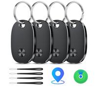 Air Tracker Tags-4 Pack, Bluetooth Tracker Works with Apple Find My APP (iOS Only), Keys Finder and Item Locator for Luggage, Backpack, Suitcases, Replaceable Battery, IP67 Waterproof Tracking Tag