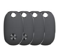 Air Tracker Tags-4 Pack, Bluetooth Tracker Works with Apple Find My APP (iOS Only), Keys Finder and Item Locator for Luggage, Backpack, Suitcases, Replaceable Battery, IP67 Waterproof Tag
