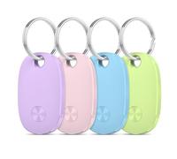 Air Tracker Tags-4 Pack, Bluetooth Tracker Works with Apple Find My APP (iOS Only), Keys Finder and Item Locator for Luggage, Backpack, Suitcases, Replaceable Battery, IP67 Waterproof Tag