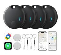 Air Tracker Tags for Android or iOS, Dual System Both iOS and Android Tracker, Find My or Find Hub App, Smart Tracker Tags with Key Ring, Key Finder/Luggage Tracker for Keys,Wallets,Bags,Pets