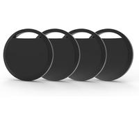 Air Tracker Tags - Smart GPS Bluetooth Tracker for Apple Devices, 4 Pack (Best Value) / Black