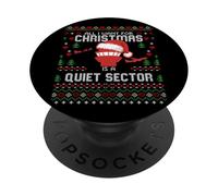 Air Traffic Control Christmas ATC Tower Ugly Xmas Sweater PopSockets Adhesive PopGrip