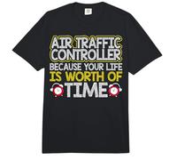 Air Traffic Controller Because Your Life is Worth My Time Comfort Colors Adult Heavyweight T-Shirt