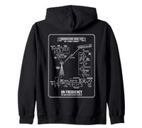 Air Traffic Controller Blueprint Radar Love Zip Hoodie