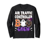 Air Traffic Controller Boo Crew Halloween Ghost ATC Gifts Long Sleeve T-Shirt