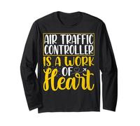 Air Traffic Controller is a Work of Heart ATC Flight Control Long Sleeve T-Shirt