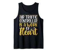 Air Traffic Controller is a Work of Heart ATC Flight Control Tank Top