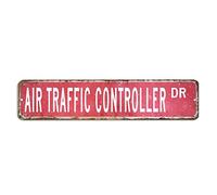 Air Traffic Controller Wall Art Signs Gift For Air Traffic Controller French Vintage Metal Sign Profession Aluminum Metal Sign Decorative Door Garden Sign Street Plaque Housewarming Gift 4×16 Inch