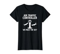 Air Traffic Controller We Rule Sky ATC Aviation Value Graphic T-Shirt, Women, Black, M