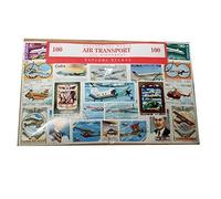 Air Transport Set of 100 Postage Stamps - World/Worldwide/All Different/Aviation, Aeroplanes, Aircraft, Helicopters Collectable Souvenir/History of Air Travel