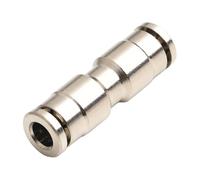 Air Tube Fitting, Nickel-Plated Pure Copper Pneumatic Connector with 360° Rotatable Body and PTFE-Sealed Thread, for PU Tubing (4-12 mm)