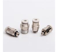 Air Tube Miniature Connector Hose Fitting Quick Coupling PC3-M5/4-M3/M6/M7/01 Pneumatic Cylindrical Fittings 5Pcs(4-M5,PC)
