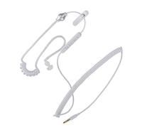 Air Tube Monaural Wired Earpiece for Security Environments 3.5mm Transparent Microphone Microphone Clip 1 Pack