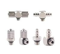 Air Tube Pneumatic Pipe Connector, 5PCS Mini Male Thread M3 M4 M5 M6 Quick Straight/Elbow Fitting, Compatible with 3mm 4mm 6mm Tubing
