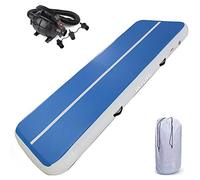 Air Tumble Track Mat, Inflatable Gymnastics Tumbling Mat 2m/6.6ft/3m/10ft/4m/13ft/6m/20ft Air Gymnastics Track For Home Use/Training/Yoga/Water/dancing with Electric Air Pump Blue 300CM