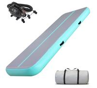 Air Tumble Track Mat, Inflatable Gymnastics Tumbling Mat, Air Gymnastics Track 3m/10ft Thick 8In Green For Home Use/Training/Yoga/Water/dancing with Electric Air Pump