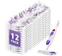 AIR U+ 12 Pack Disposable Power Mop Pads Refills for Swiffer Power Mop, Unscented 14-Layer Thickened Multi-Surface Replacement Mopping Refills Pads for Floor Surface Cleaning