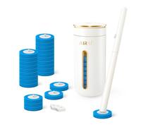 AIR U+ Disposable Toilet Brush, Toilet Bowl Cleaning System, Storage Caddy and 24 Wand Refills for Bathroom Cleaning