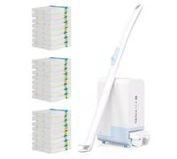 AIR U+ Disposable Toilet Brush Wand for Scrubbing Bubbles Flushable Refills, Wall Mount Toilet Cleaning System with 24 Count Refills + 1 Toilet Wand + 1 Automatic Visual Caddy