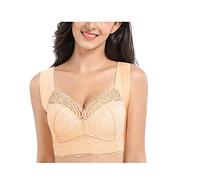 Air Ultimate Lift Bra Stretch Full-Figure Seamless Lace Cut-Out Bra，Exsecret Ultimate Lift Sports Bra，Sleep Bras for Women 40/90E Skin Color