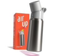 air up® 28oz Silver Steel Insulated Water Bottle with Straw | Gym Infused Water Bottle