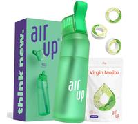AIR UP Vibrant Green Mojito Flavored Water Bottle (22oz) - Reusable, Infuser, Standard Bottle, Plastic, Cylindrical, 3.25" W x 10" H, Hand Wash Only, 1 Count