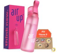 air up? water bottle (22 oz) for school, sports, gym | includes 5 scent pods & straw | flavored bottle in hot pink ? also for kids, boys, girls | no