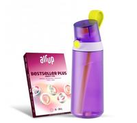 AIR UP® water bottle Click Squid Purple original starter set with pods in 5 flavors | 600ml drinking bottle with sugar-free flavoring | dishwasher-safe, BPA-free