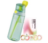 AIR UP® water bottle Click Turtle Green original starter set with pods in 5 flavors | 600ml drinking bottle with sugar-free flavoring | dishwasher-safe, BPA-free