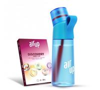 AIR UP water bottle Twist Pro Blue Pulse 600ml Starter Set, 5 Scent Pods | Taste by scent. No artificials. No sugar. Just water. Dishwasher-safe, 600ml bottle with sugar-free flavour pods.