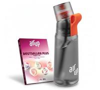 AIR UP® water bottle Twist Pro original starter set with pods in 5 flavours I 1l drinking bottle with sugar-free flavouring I dishwasher-safe, BPA-free I in Grey