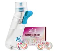 AIR UP® water bottle Twist Pro original starter set with pods in 5 flavours I 600ml drinking bottle with sugar-free flavouring I dishwasher-safe, BPA-free I in Blue Splash