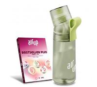 AIR UP® water bottle Twist Pro original starter set with pods in 5 flavours I 600ml drinking bottle with sugar-free flavouring I dishwasher-safe, BPA-free I in Green Sage