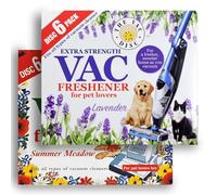 Air VAC Freshener Disc 12 Pack - 6 Lavender + 6 Summer Meadow Scent Extra Strength Pet Odour Control Discs for All Types of Vacuum Cleaners | Pet Friendly