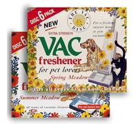 Air VAC Freshener Disc 12 Pack - 6 Spring Meadow + 6 Summer Meadow Scent Extra Strength Pet Odour Control Discs for All Types of Vacuum Cleaners | Pet Friendly