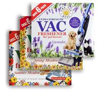 Air VAC Freshener Disc 18 Pack - Spring Meadow + Summer Meadow + Lavender Scent Extra Strength Pet Odour Control Discs for All Types of Vacuum Cleaners | Pet Friendly
