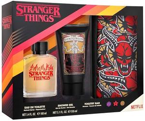 Air Val Stranger Things Gift Set: Eau de Toilette 100 ml, Shower Gel 150 ml and Cosmetic Bag - Powerful Masculine Fragrance