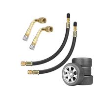 Air Valve Extension - Quick-Inflation Flexible Adapter Tube, Tire Inflator Accessory Set | for Car Bike Scooter Motorcycle Auto Sedan Suv Pickup Rv Trailers Riders | Portable Connector Hose To