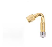 Air Valve Extension Tube, 45° & 135° Dual-Angle Brass Nozzle for Scooter, Motorcycle, and Bicycle Tires, Compatible with Standard American Schrader Valves